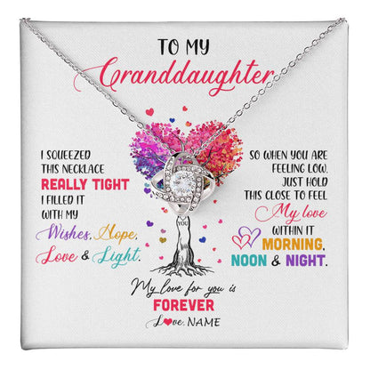 Personalized To My Granddaughter Necklace From Grandma Grandpa I Squeezed This Necklace Granddaughter Birthday Christmas Customized Gift Box Message Card