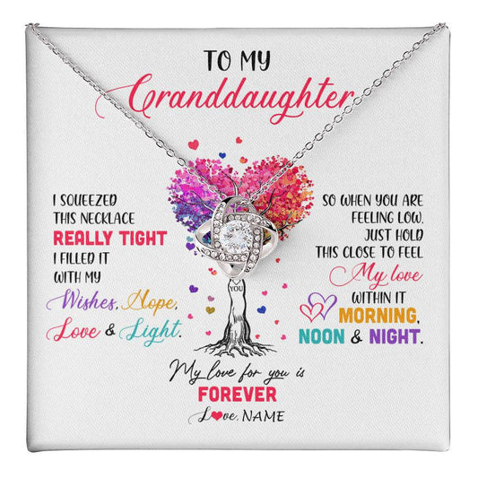 Personalized To My Granddaughter Necklace From Grandma Grandpa I Squeezed This Necklace Granddaughter Birthday Christmas Customized Gift Box Message Card