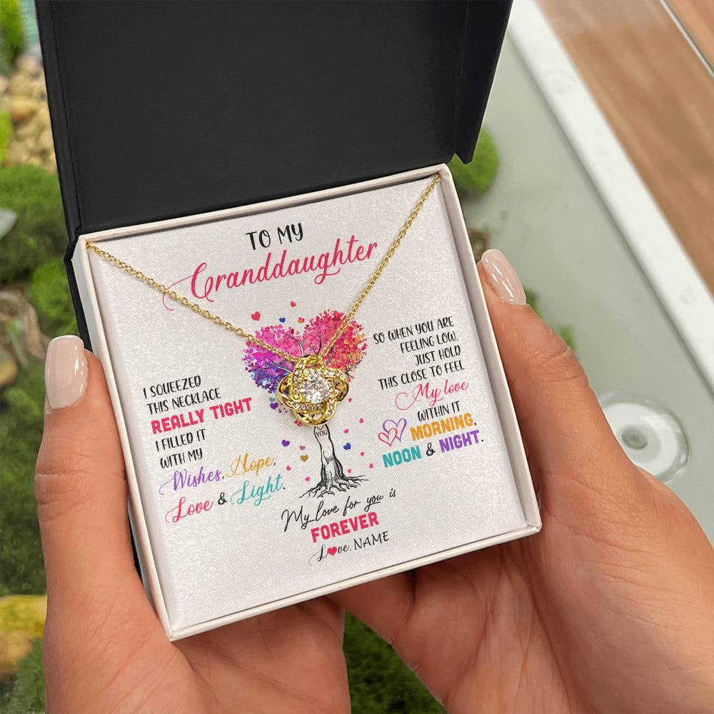 Personalized To My Granddaughter Necklace From Grandma Grandpa I Squeezed This Necklace Granddaughter Birthday Christmas Customized Gift Box Message Card
