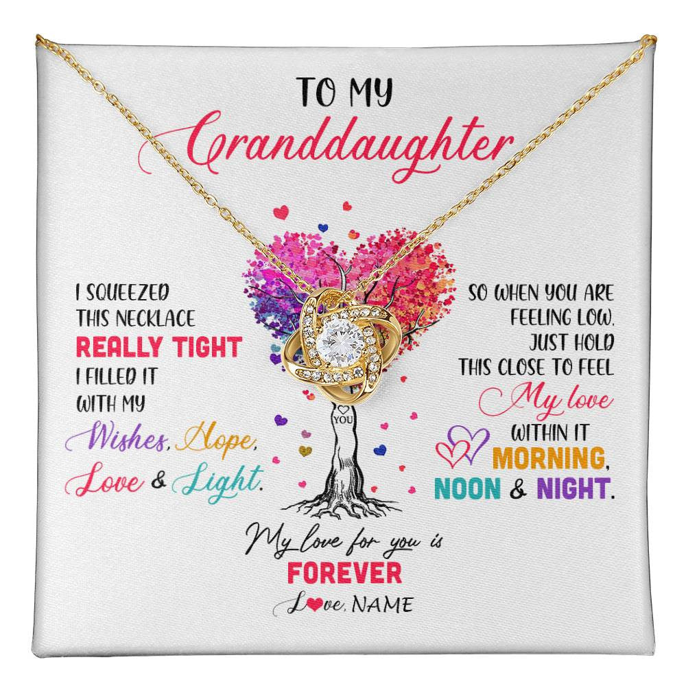 Personalized To My Granddaughter Necklace From Grandma Grandpa I Squeezed This Necklace Granddaughter Birthday Christmas Customized Gift Box Message Card