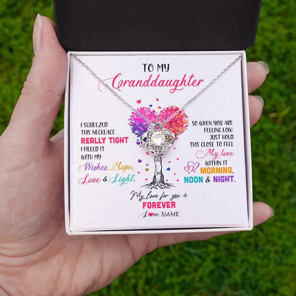 Personalized To My Granddaughter Necklace From Grandma Grandpa I Squeezed This Necklace Granddaughter Birthday Christmas Customized Gift Box Message Card