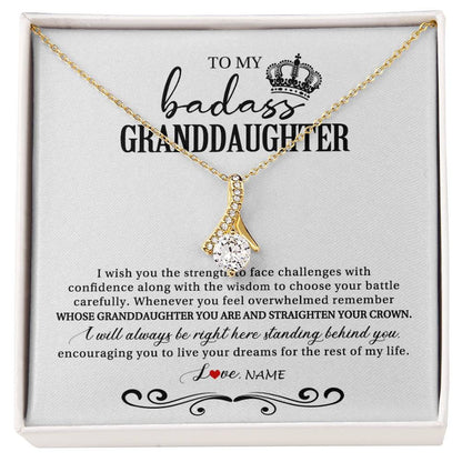 Personalized To My Granddaughter Necklace From Grandma Grandpa Nana Wish You The Strength Granddaughter Birthday Christmas Customized Gift Box Message Card