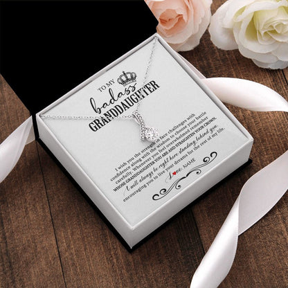Personalized To My Granddaughter Necklace From Grandma Grandpa Nana Wish You The Strength Granddaughter Birthday Christmas Customized Gift Box Message Card