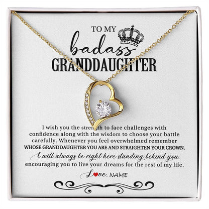 Personalized To My Granddaughter Necklace From Grandma Grandpa Nana Wish You The Strength Granddaughter Birthday Christmas Customized Gift Box Message Card