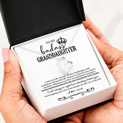 Personalized To My Granddaughter Necklace From Grandma Grandpa Nana Wish You The Strength Granddaughter Birthday Christmas Customized Gift Box Message Card