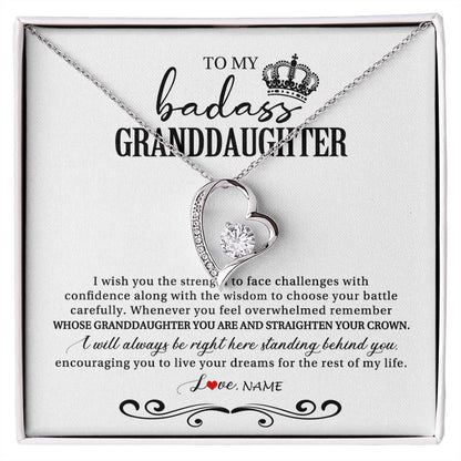 Personalized To My Granddaughter Necklace From Grandma Grandpa Nana Wish You The Strength Granddaughter Birthday Christmas Customized Gift Box Message Card