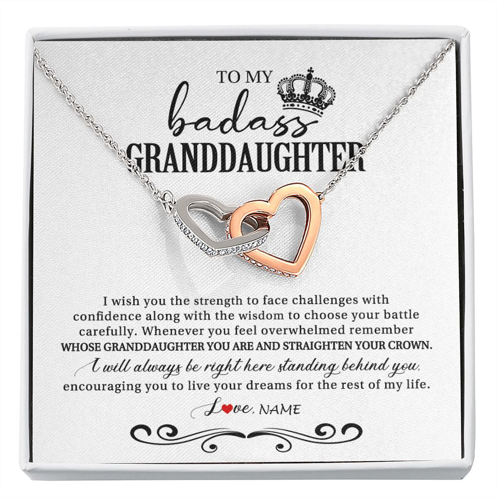 Personalized To My Granddaughter Necklace From Grandma Grandpa Nana Wish You The Strength Granddaughter Birthday Christmas Customized Gift Box Message Card