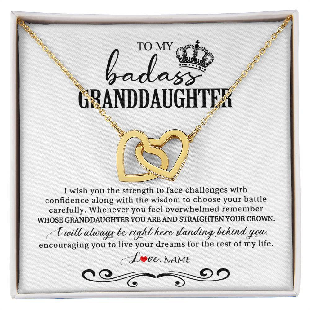 Personalized To My Granddaughter Necklace From Grandma Grandpa Nana Wish You The Strength Granddaughter Birthday Christmas Customized Gift Box Message Card