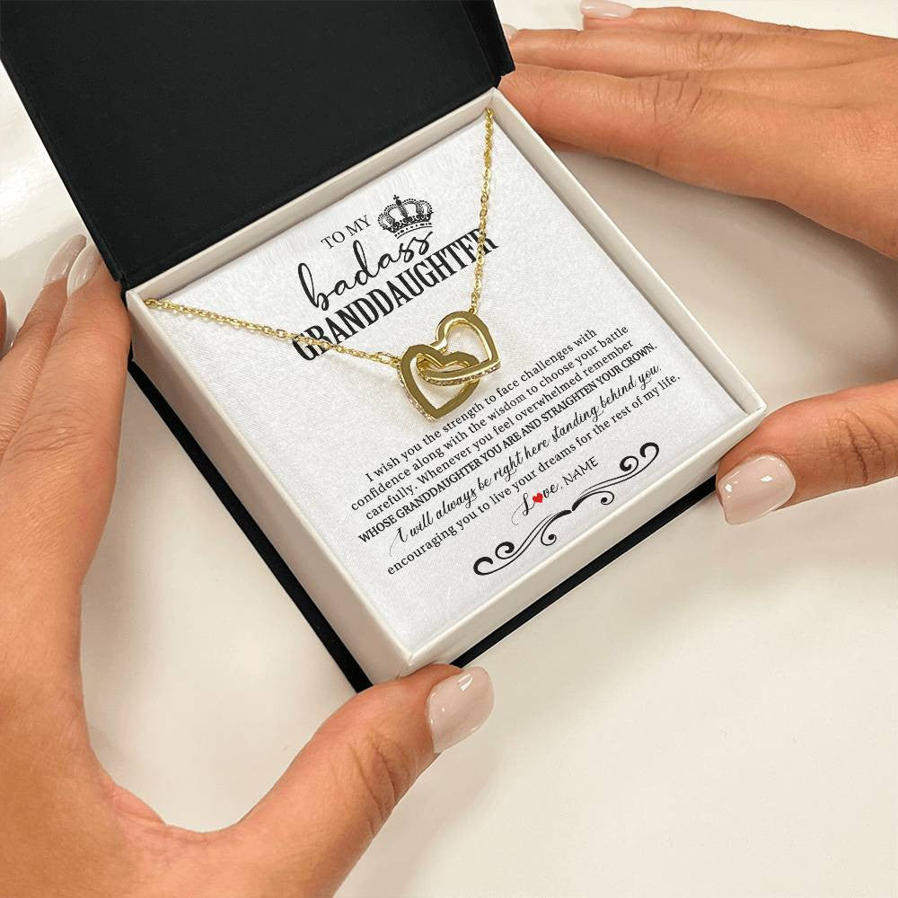 Personalized To My Granddaughter Necklace From Grandma Grandpa Nana Wish You The Strength Granddaughter Birthday Christmas Customized Gift Box Message Card