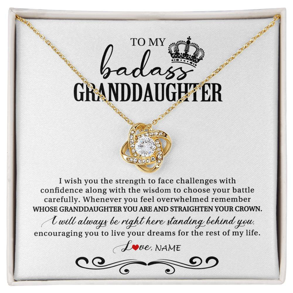 Personalized To My Granddaughter Necklace From Grandma Grandpa Nana Wish You The Strength Granddaughter Birthday Christmas Customized Gift Box Message Card