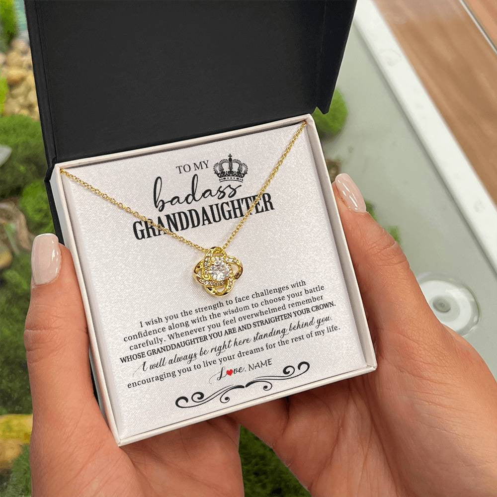 Personalized To My Granddaughter Necklace From Grandma Grandpa Nana Wish You The Strength Granddaughter Birthday Christmas Customized Gift Box Message Card