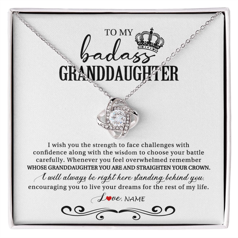 Personalized To My Granddaughter Necklace From Grandma Grandpa Nana Wish You The Strength Granddaughter Birthday Christmas Customized Gift Box Message Card