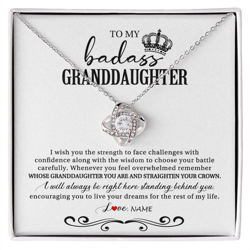Personalized To My Granddaughter Necklace From Grandma Grandpa Nana Wish You The Strength Granddaughter Birthday Christmas Customized Gift Box Message Card
