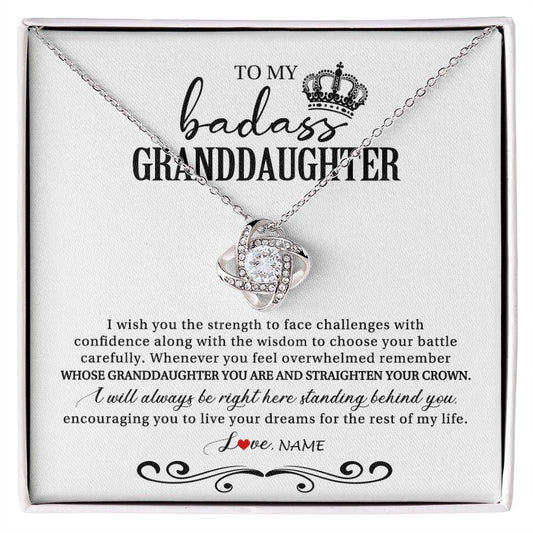 Personalized To My Granddaughter Necklace From Grandma Grandpa Nana Wish You The Strength Granddaughter Birthday Christmas Customized Gift Box Message Card