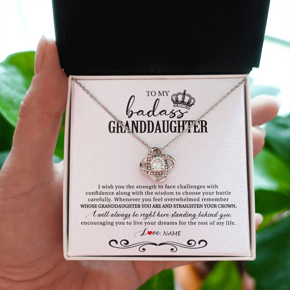 Personalized To My Granddaughter Necklace From Grandma Grandpa Nana Wish You The Strength Granddaughter Birthday Christmas Customized Gift Box Message Card