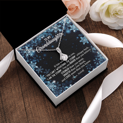 Personalized To My Granddaughter Necklace From Grandma Grandpa Whisper Back I Am The Storm Granddaughter Jewelry Birthday Christmas Customized Message Card