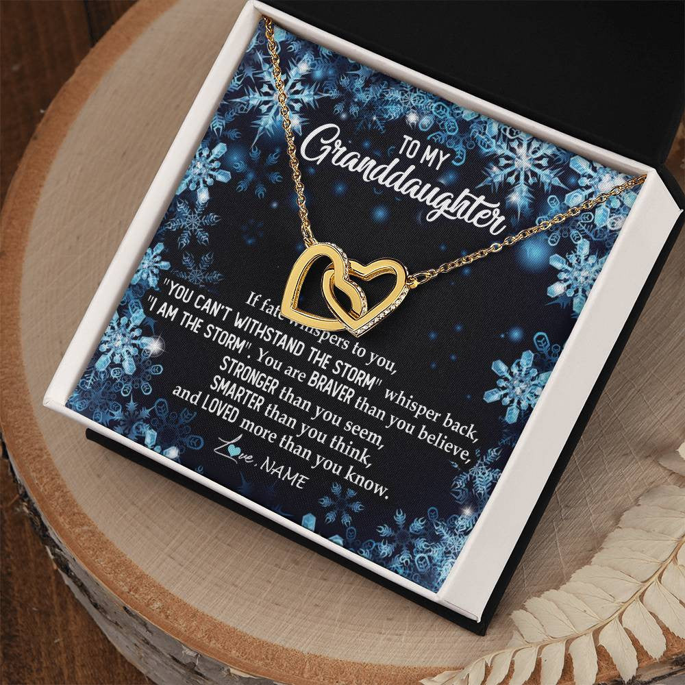 Personalized To My Granddaughter Necklace From Grandma Grandpa Whisper Back I Am The Storm Granddaughter Jewelry Birthday Christmas Customized Message Card