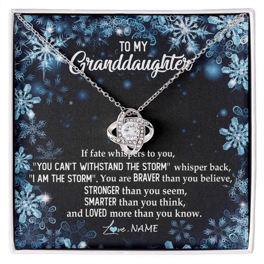 Personalized To My Granddaughter Necklace From Grandma Grandpa Whisper Back I Am The Storm Granddaughter Jewelry Birthday Christmas Customized Message Card