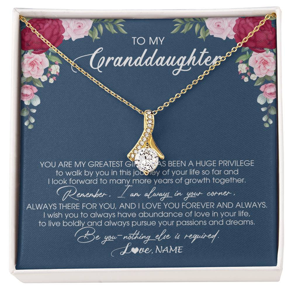 Personalized To My Granddaughter Necklace From Grandma Grandpa You Are My Greatest Gift Granddaughter Birthday Customized Jewelry Gift Box Message Card