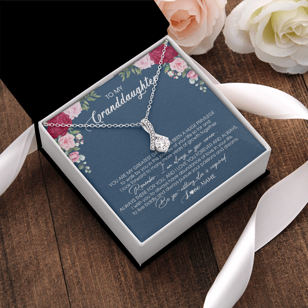 Personalized To My Granddaughter Necklace From Grandma Grandpa You Are My Greatest Gift Granddaughter Birthday Customized Jewelry Gift Box Message Card