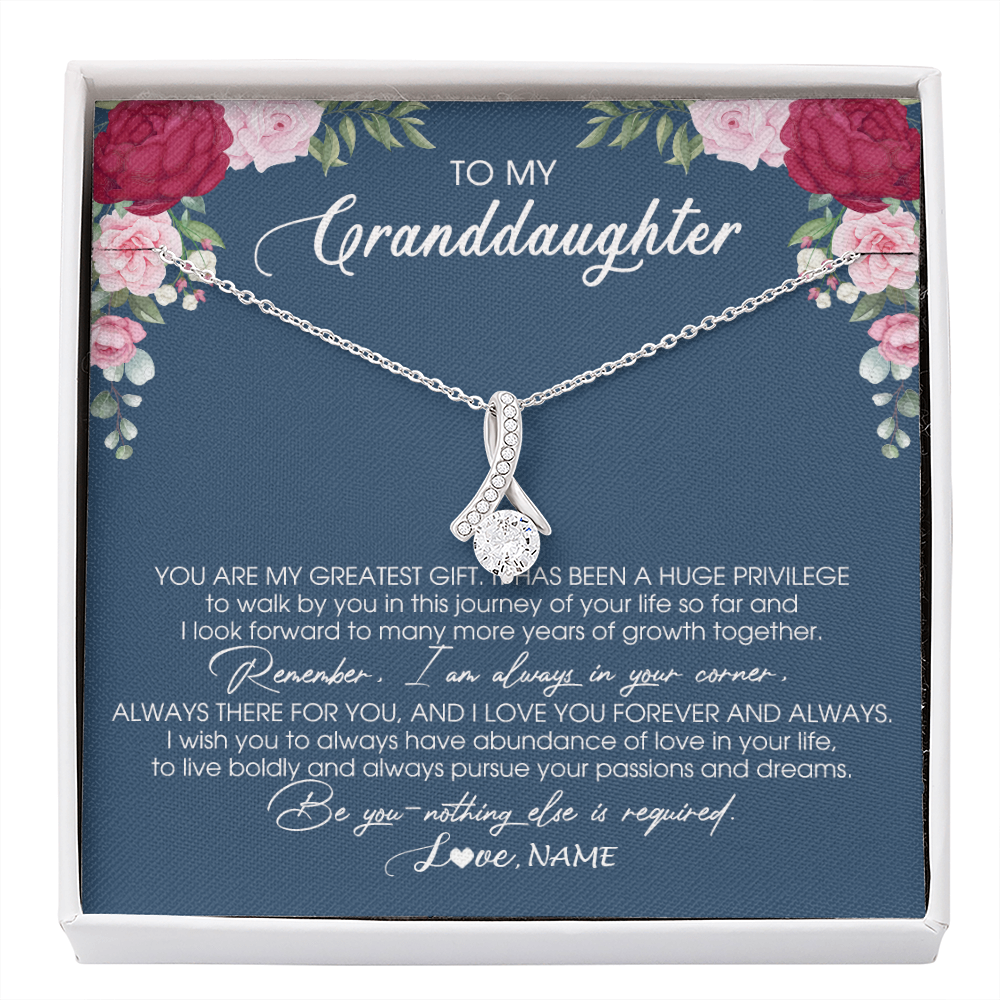 Personalized To My Granddaughter Necklace From Grandma Grandpa You Are My Greatest Gift Granddaughter Birthday Customized Jewelry Gift Box Message Card
