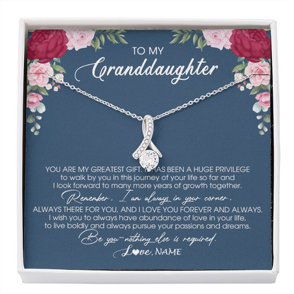 Personalized To My Granddaughter Necklace From Grandma Grandpa You Are My Greatest Gift Granddaughter Birthday Customized Jewelry Gift Box Message Card