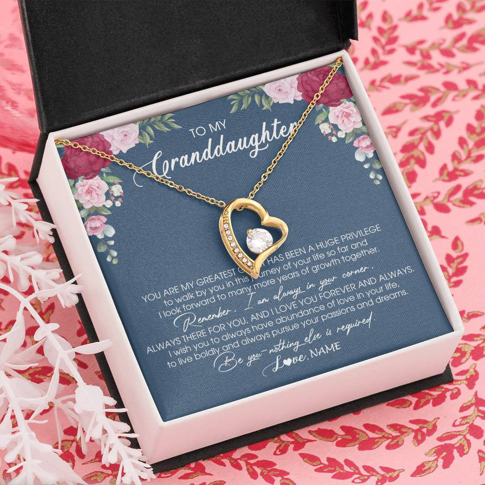 Personalized To My Granddaughter Necklace From Grandma Grandpa You Are My Greatest Gift Granddaughter Birthday Customized Jewelry Gift Box Message Card