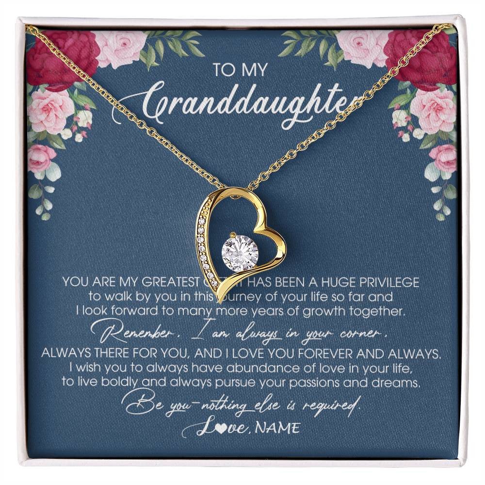 Personalized To My Granddaughter Necklace From Grandma Grandpa You Are My Greatest Gift Granddaughter Birthday Customized Jewelry Gift Box Message Card