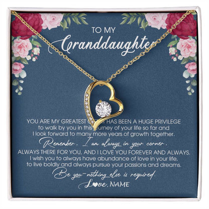 Personalized To My Granddaughter Necklace From Grandma Grandpa You Are My Greatest Gift Granddaughter Birthday Customized Jewelry Gift Box Message Card