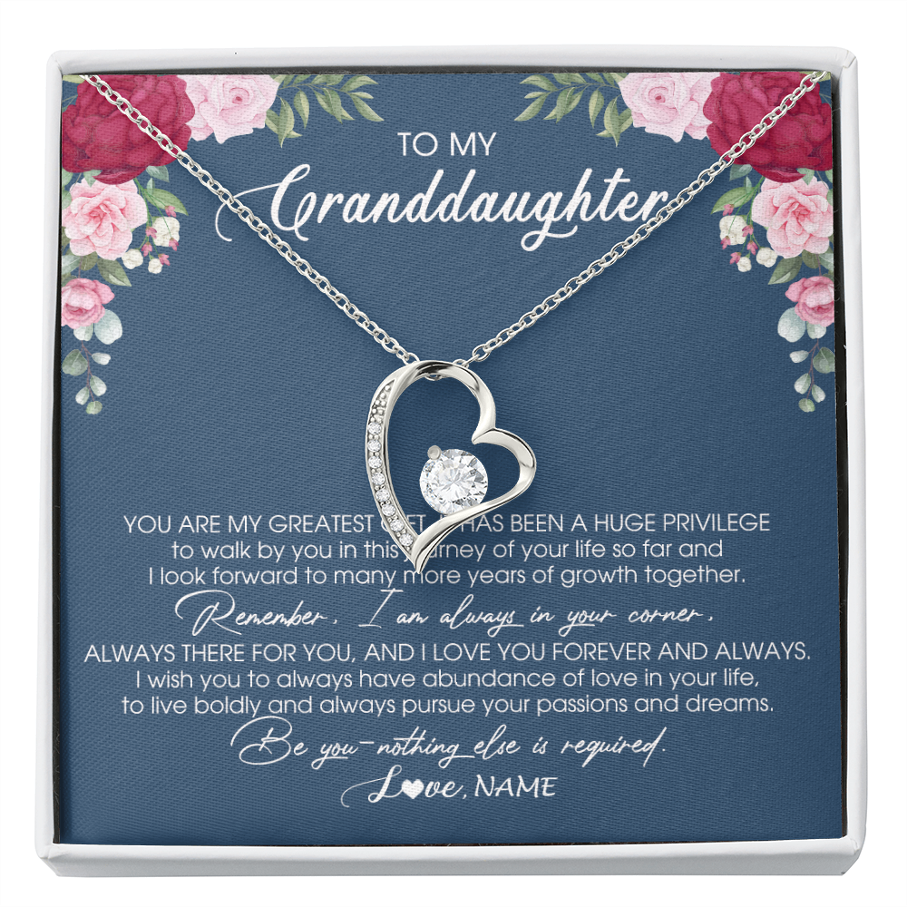 Personalized To My Granddaughter Necklace From Grandma Grandpa You Are My Greatest Gift Granddaughter Birthday Customized Jewelry Gift Box Message Card