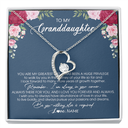 Personalized To My Granddaughter Necklace From Grandma Grandpa You Are My Greatest Gift Granddaughter Birthday Customized Jewelry Gift Box Message Card