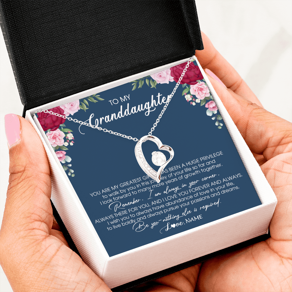 Personalized To My Granddaughter Necklace From Grandma Grandpa You Are My Greatest Gift Granddaughter Birthday Customized Jewelry Gift Box Message Card