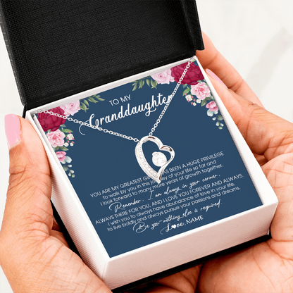 Personalized To My Granddaughter Necklace From Grandma Grandpa You Are My Greatest Gift Granddaughter Birthday Customized Jewelry Gift Box Message Card