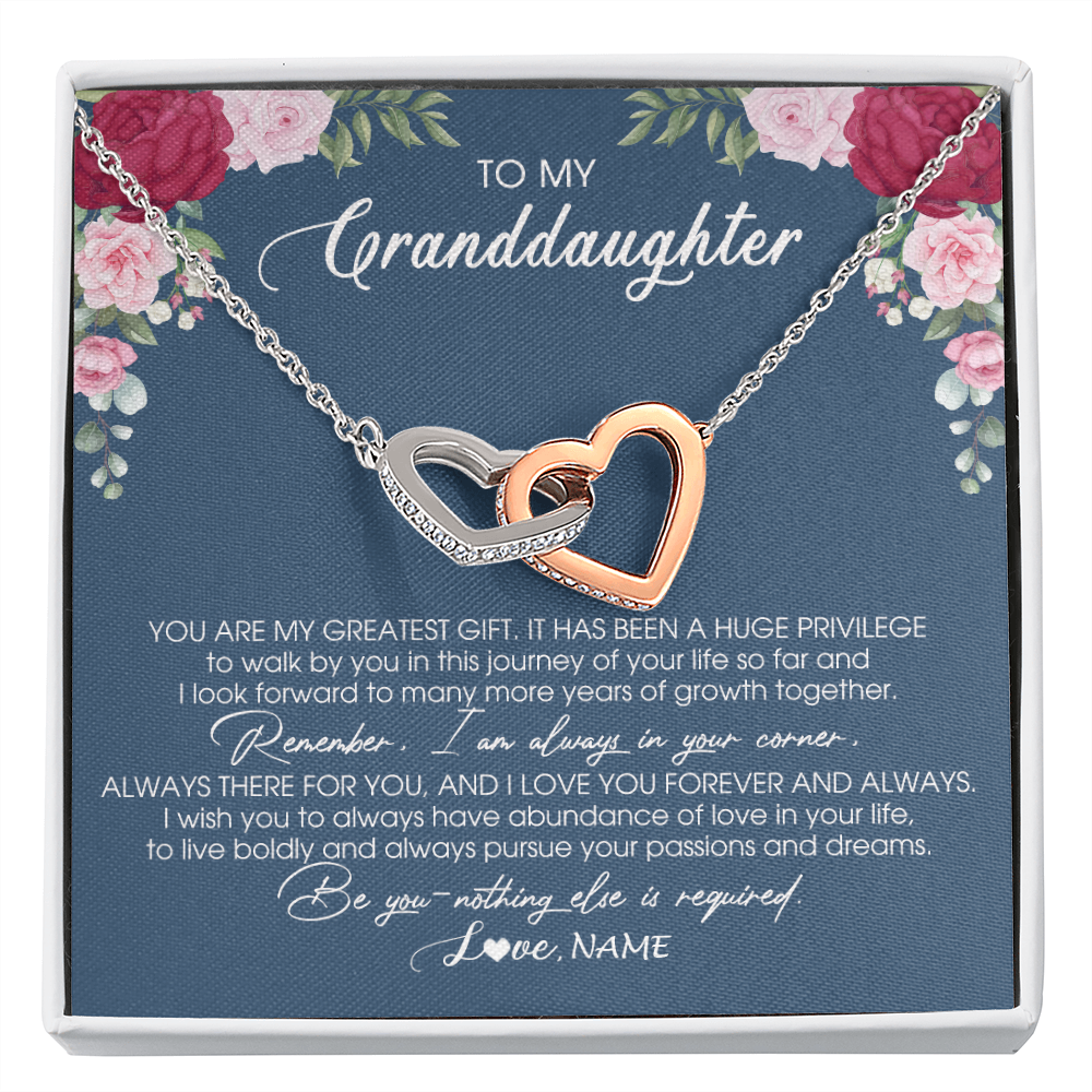 Personalized To My Granddaughter Necklace From Grandma Grandpa You Are My Greatest Gift Granddaughter Birthday Customized Jewelry Gift Box Message Card