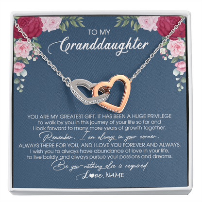Personalized To My Granddaughter Necklace From Grandma Grandpa You Are My Greatest Gift Granddaughter Birthday Customized Jewelry Gift Box Message Card