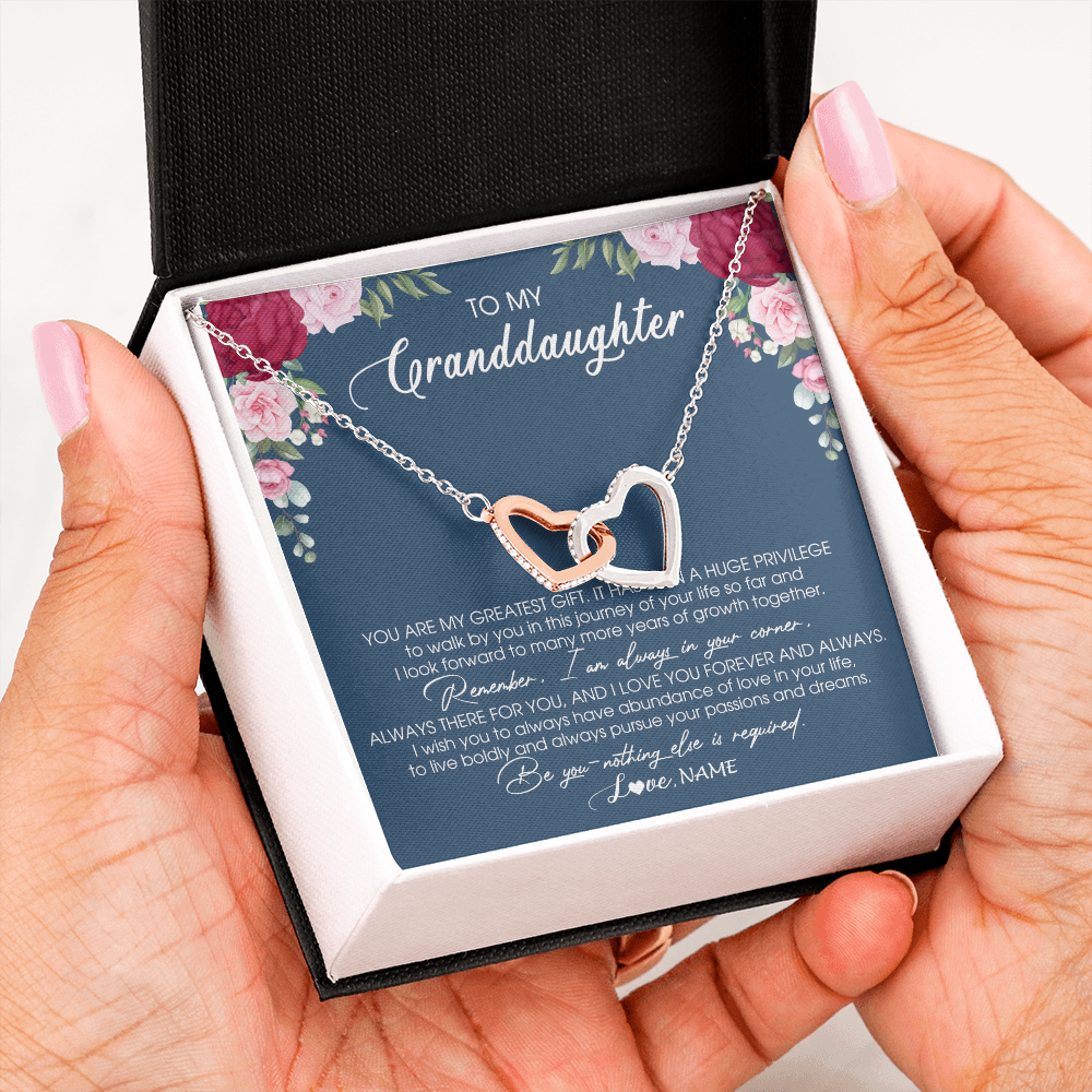 Personalized To My Granddaughter Necklace From Grandma Grandpa You Are My Greatest Gift Granddaughter Birthday Customized Jewelry Gift Box Message Card