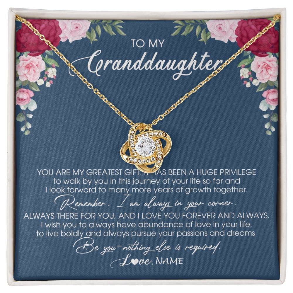 Personalized To My Granddaughter Necklace From Grandma Grandpa You Are My Greatest Gift Granddaughter Birthday Customized Jewelry Gift Box Message Card