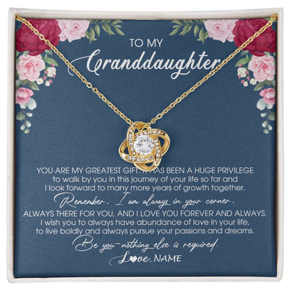 Personalized To My Granddaughter Necklace From Grandma Grandpa You Are My Greatest Gift Granddaughter Birthday Customized Jewelry Gift Box Message Card