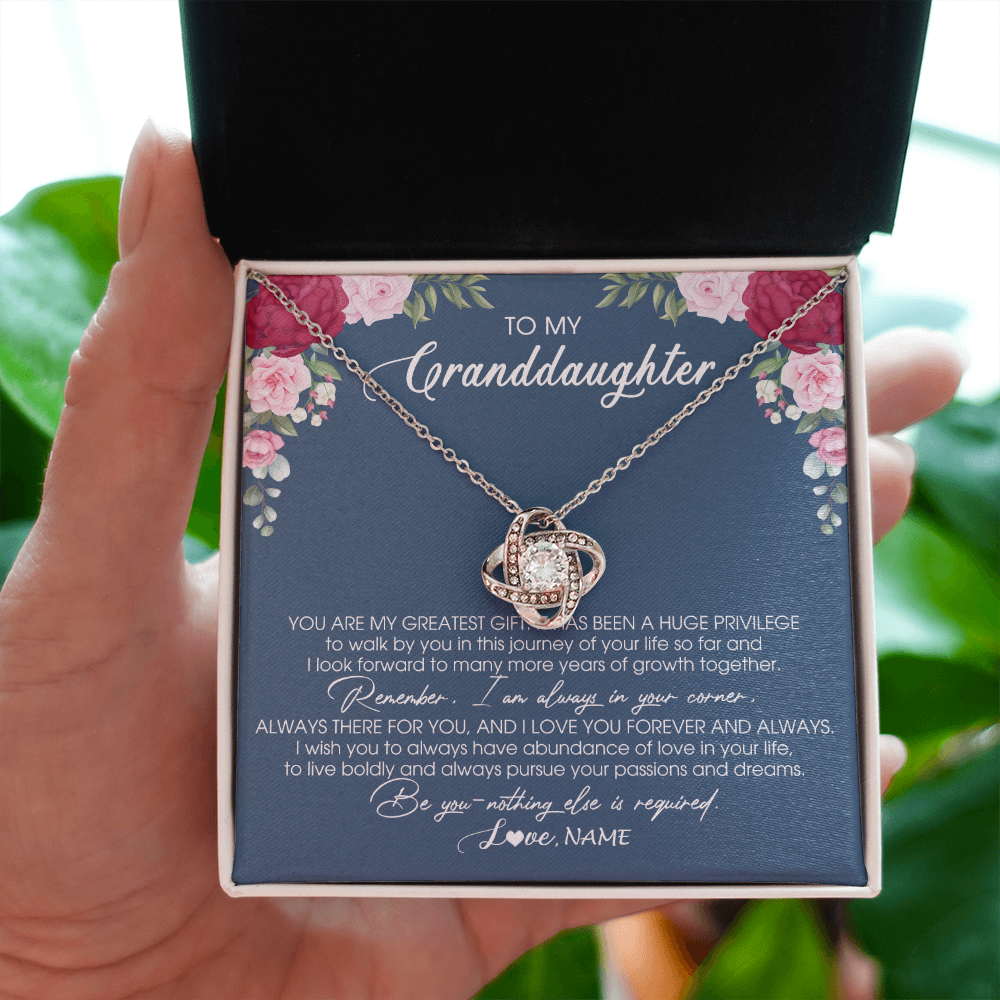 Personalized To My Granddaughter Necklace From Grandma Grandpa You Are My Greatest Gift Granddaughter Birthday Customized Jewelry Gift Box Message Card