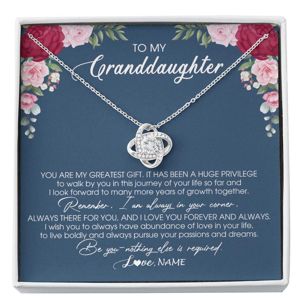 Personalized To My Granddaughter Necklace From Grandma Grandpa You Are My Greatest Gift Granddaughter Birthday Customized Jewelry Gift Box Message Card