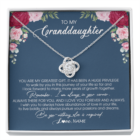 Personalized To My Granddaughter Necklace From Grandma Grandpa You Are My Greatest Gift Granddaughter Birthday Customized Jewelry Gift Box Message Card