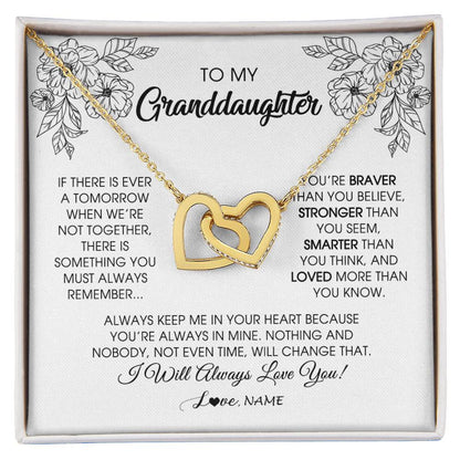 Personalized To My Granddaughter Necklace From Grandma Grandpa You're Braver Stronger Smarter Granddaughter Birthday Customized Jewelry Gift Box Message Card
