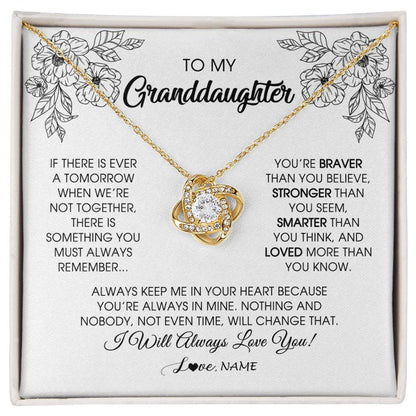 Personalized To My Granddaughter Necklace From Grandma Grandpa You're Braver Stronger Smarter Granddaughter Birthday Customized Jewelry Gift Box Message Card