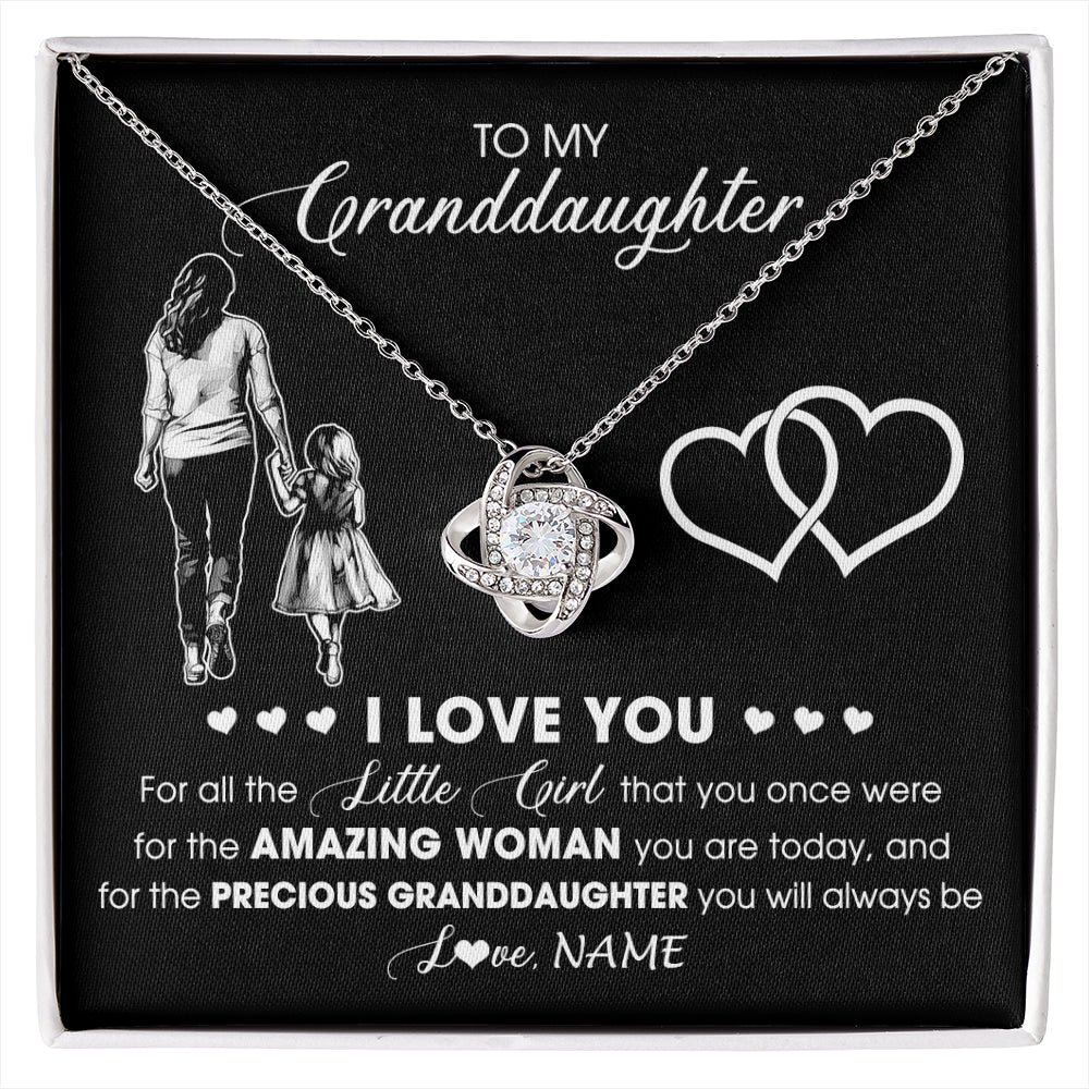 Personalized To My Granddaughter Necklace From Grandma I Love You Little Granddaughter Birthday Christmas Jewelry Customized Gift Box Message Card