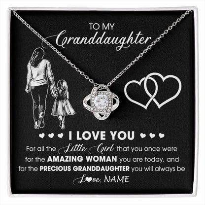 Personalized To My Granddaughter Necklace From Grandma I Love You Little Granddaughter Birthday Christmas Jewelry Customized Gift Box Message Card