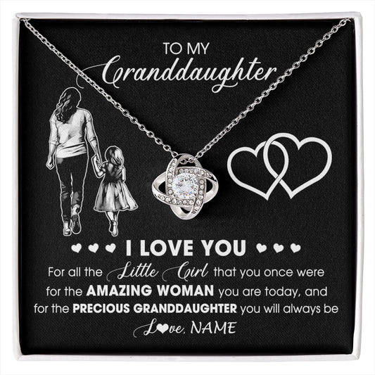 Personalized To My Granddaughter Necklace From Grandma I Love You Little Granddaughter Birthday Christmas Jewelry Customized Gift Box Message Card