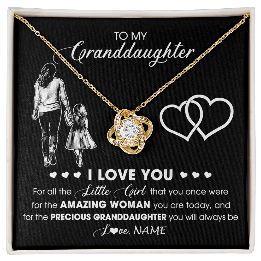 Personalized To My Granddaughter Necklace From Grandma I Love You Little Granddaughter Birthday Christmas Jewelry Customized Gift Box Message Card