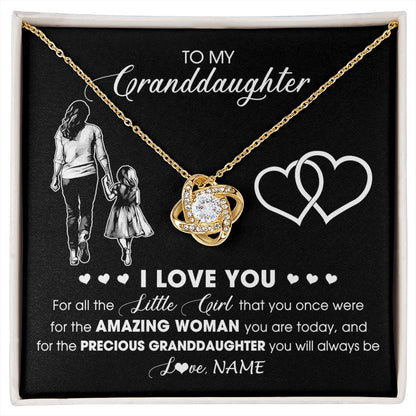Personalized To My Granddaughter Necklace From Grandma I Love You Little Granddaughter Birthday Christmas Jewelry Customized Gift Box Message Card
