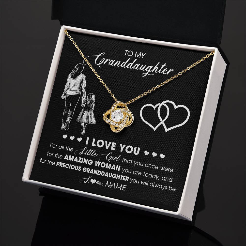 Personalized To My Granddaughter Necklace From Grandma I Love You Little Granddaughter Birthday Christmas Jewelry Customized Gift Box Message Card