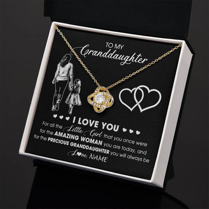 Personalized To My Granddaughter Necklace From Grandma I Love You Little Granddaughter Birthday Christmas Jewelry Customized Gift Box Message Card